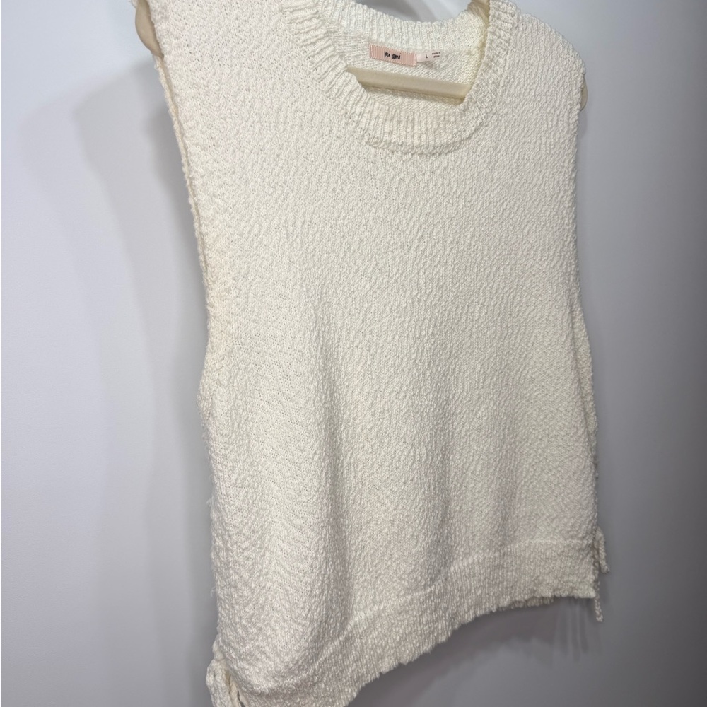 miami Cream Knit Top Size Large - Picture 4 of 8